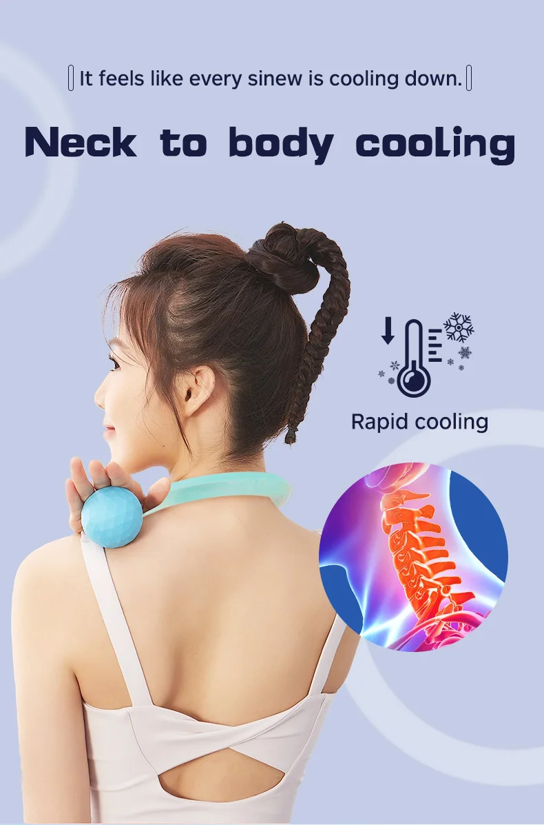 Hot Selling Summer Outdoor Sports Cooling Circle Neck Cooling Tube Cold Gel Ice Pack Neck Cooler