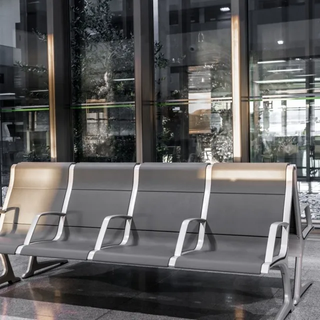 High Quality Modern 2-seater Office Furniture Stainless Steel Airport Hospital Waiting Chair for Public Area