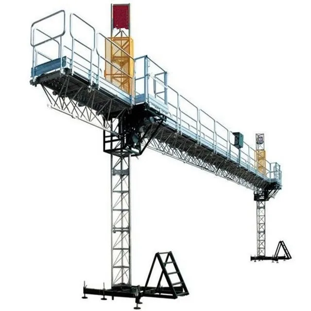 Single/Double Electrical Elevating Lifting Mast Climbing Work Platform For External Wall Plastering And Cleaning