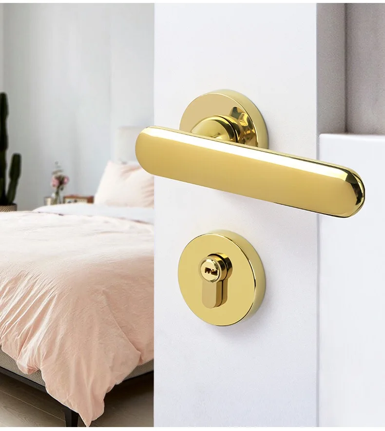 Customized Luxury Zinc Alloy Gold Supplier House Door Handles Furniture Fittings Interior Design