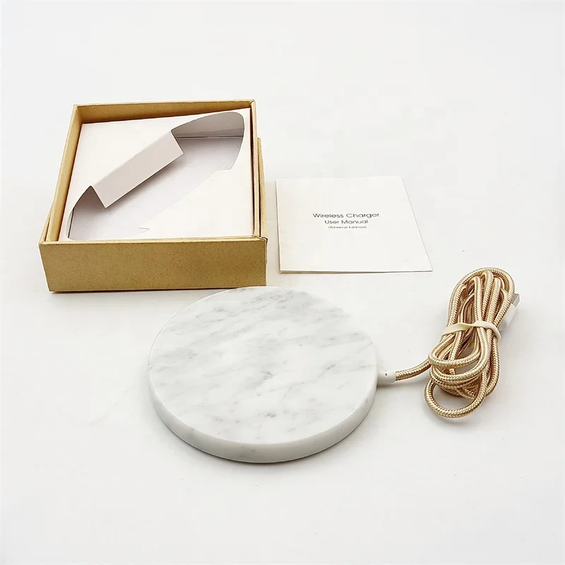 Factory direct sale marble wireless charger for mobile phone