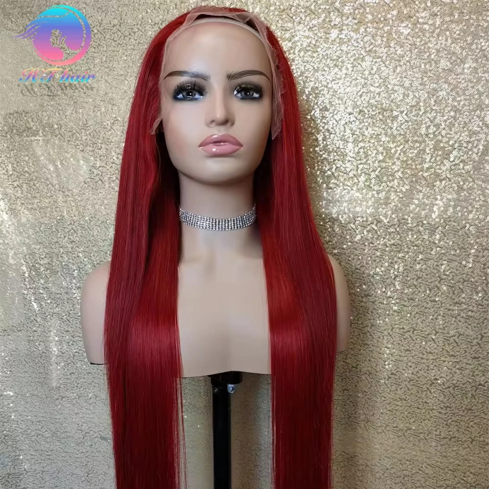 13x4 Lace Human Hair Wigs For Women Water Curly Colored 99j Burgundy Hd Lace Wig 13x6 Loose Deep Wave Red Colored Frontal Wig