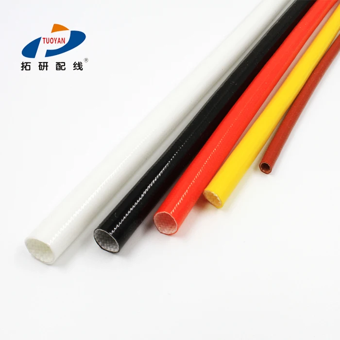 insulation tube ROHS certificated silicone fiberglass sleeveing
