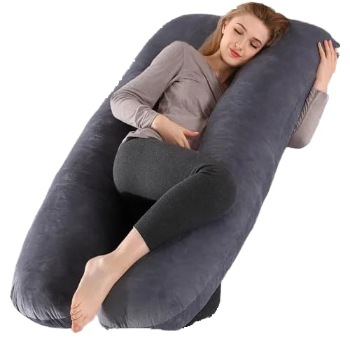 Подушка для беременных из бархата и хлопка