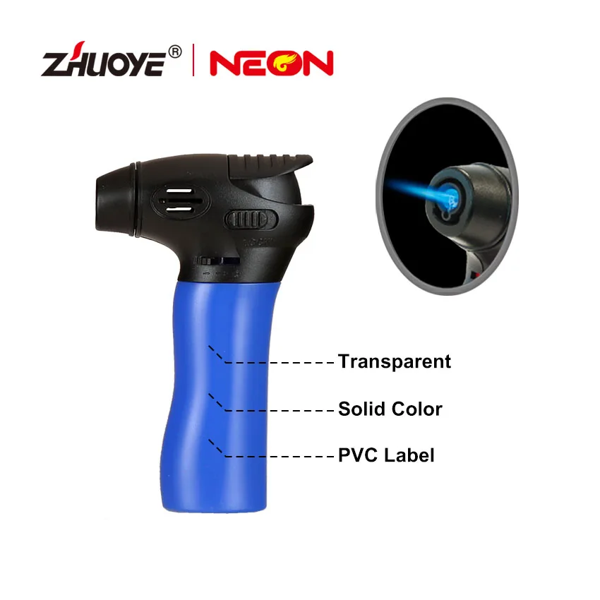 Modern Plastic Butane Torch Cigar Lighters Parts Refillable Windproof Jet Torch Lighter