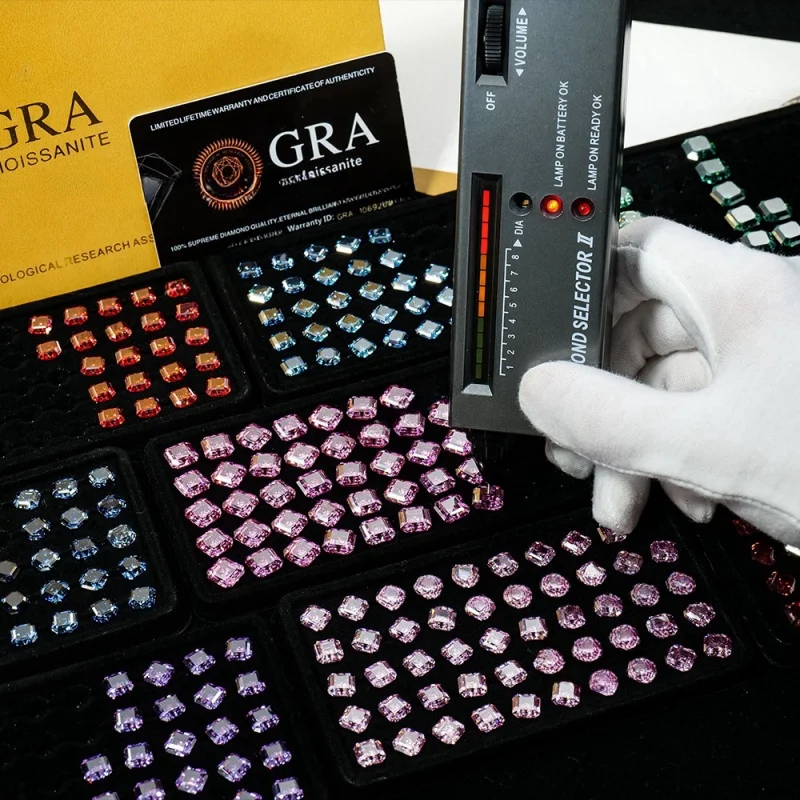 Заводская оптовая продажа moissanite vvs1 gra сертифицированный шампанское красный зеленый розовый серый черный цвет mossanite Алмазный рассыпной камень