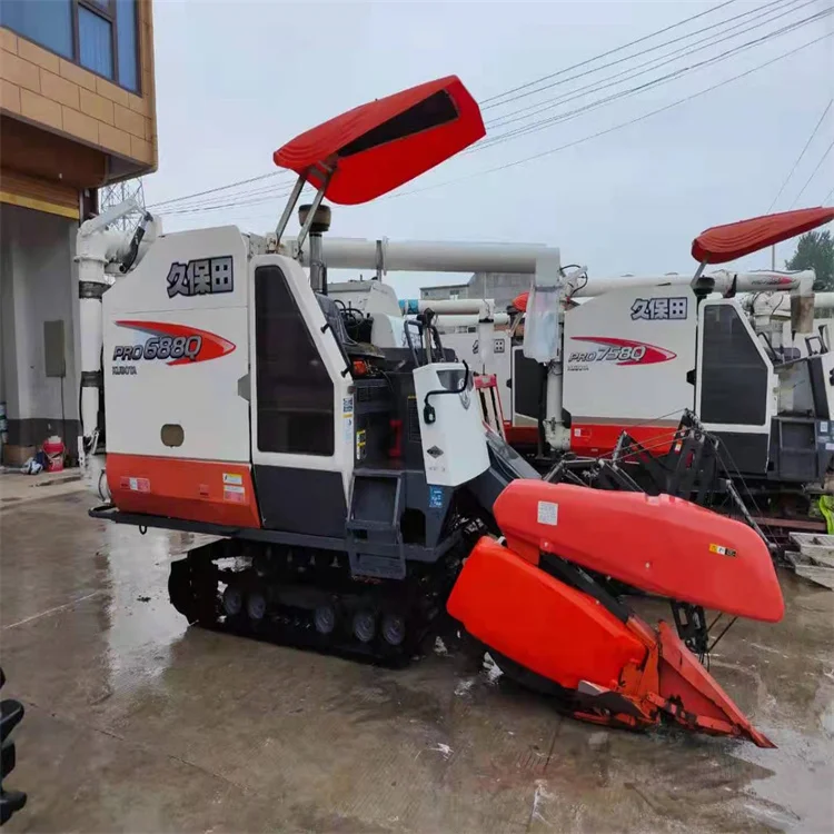 Cheap Price Used PRO688Q Full Feeding used rice combine harvester Japanese brand kubota 2021 for sale