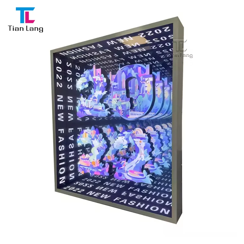 Custom Metal Round Square Led Screen Abyss Logo Letters Sign For Indoor Store Advertising LED Display
