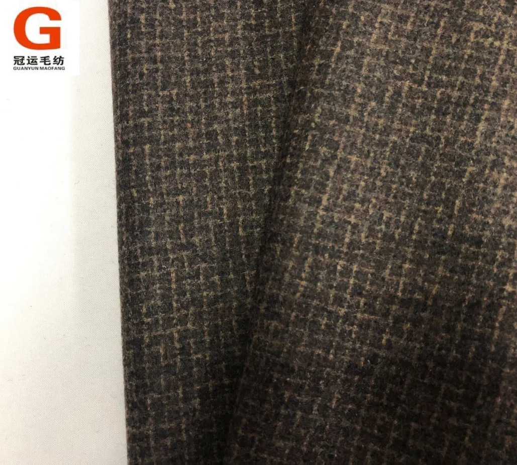 Factory direct supply woven tweed china wholesale wool cashmere blended fabric
