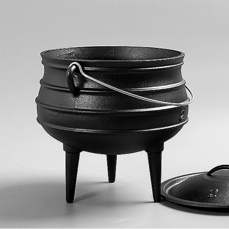 Different Size Outdoor Camping cooking Pot South Africa 3 Leg Cast Iron Pot Cast iron Potjie Pot with Three Legs Cauldron