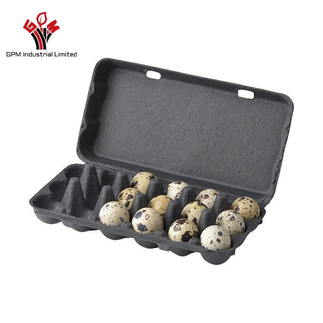 Biodegradable customize color paper pulp18 holes quail eggs packing box