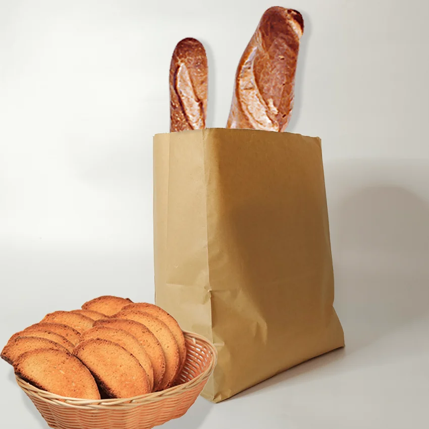 Brown 3kg No Handle  Burger Underwear Food Parcel Packaging Paper Bags For Bakery