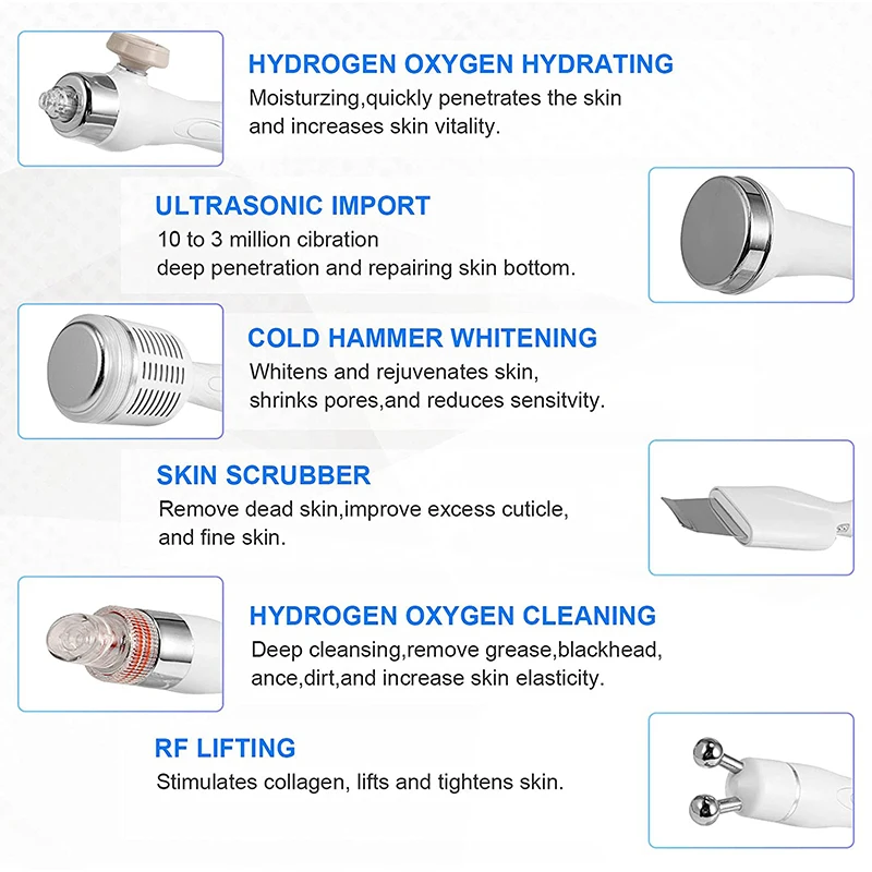 Portable 6 in 1 Hydro Dermabrasion Aqua Peel Water jet cleaner Facials skin rejuvenation beauty machine jet peel machine price