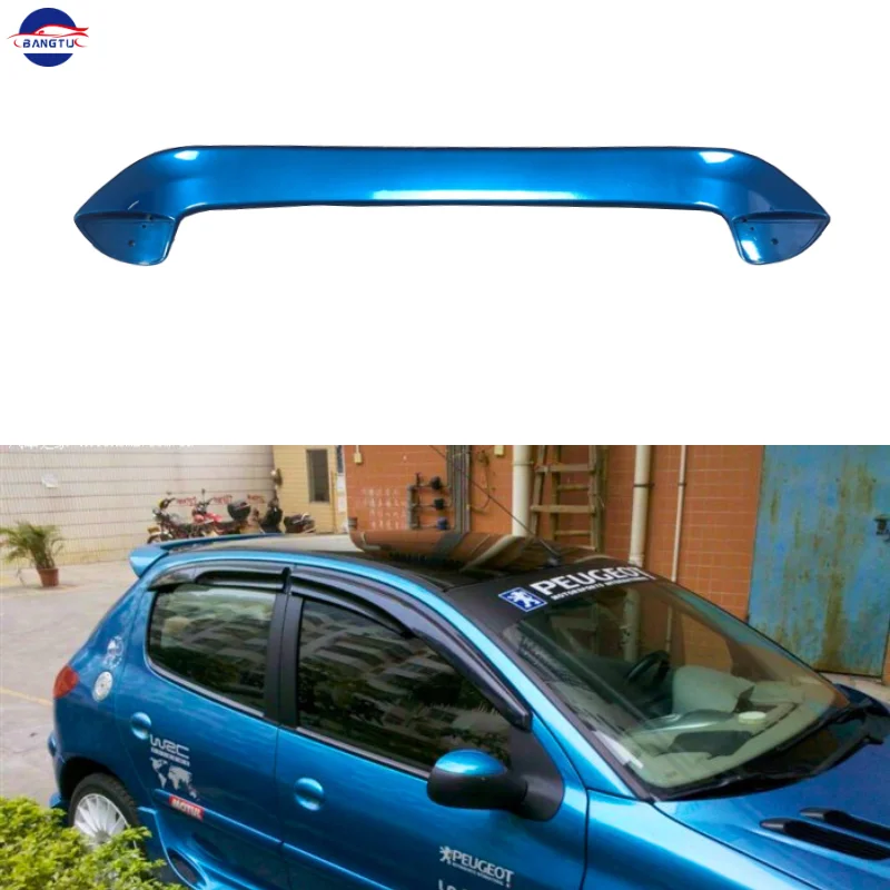 Car Spoiler For Peugeot 206 Rear Trunk Spoiler Rear Roof Lip Wing Spoiler ABS Car Accessories Peugeot 206 207 Glossy Black