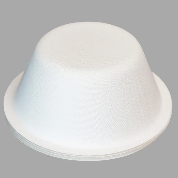 
11oz 300ml volume 100% disposable sugarcane pulp white paper salad coconut bowl 