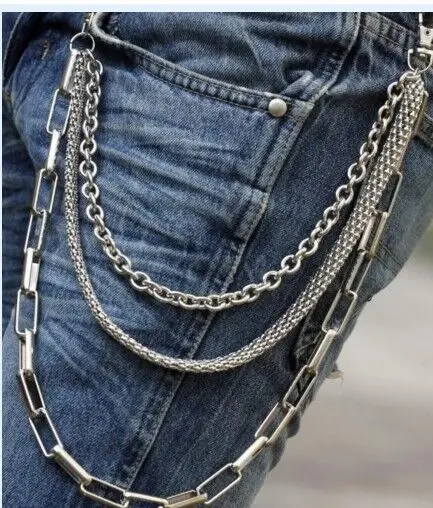 Punk Chain On The Jeans Pants Women Keychains for Men Unisex Egirl eBoy Harajuku Clothing Aesthetic Accessories