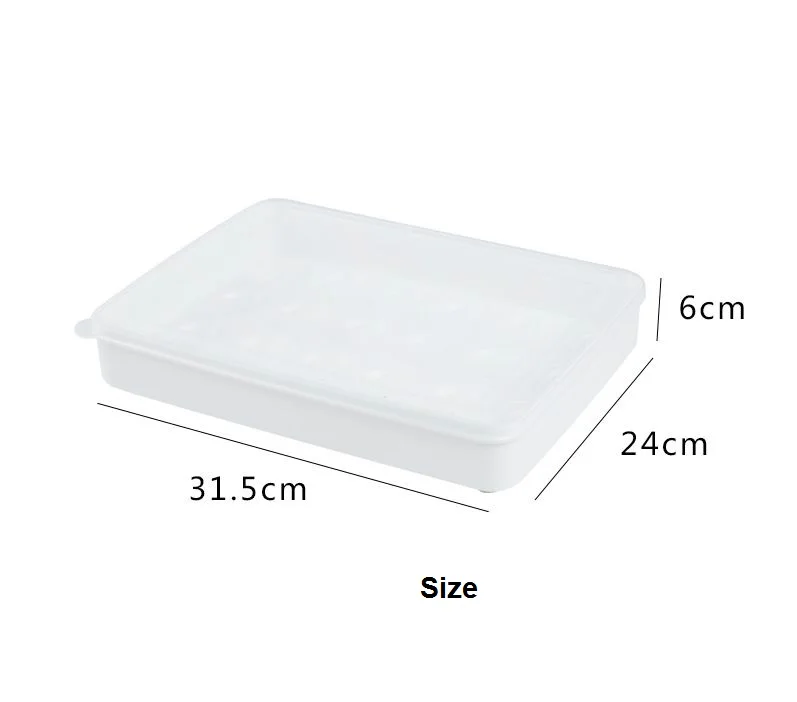 2022 new design Egg storage container Refrigerator with 24 compartment food grade crisper kitchen egg storage container