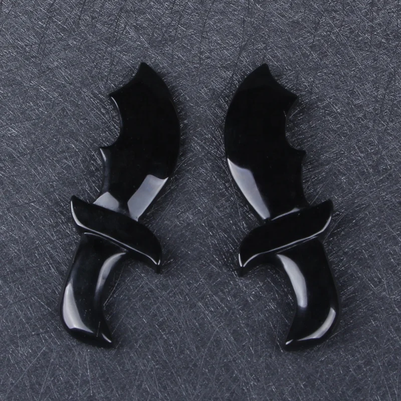 
Hot sale natural polished obsidian stones carving dagger for crystal healing stones 