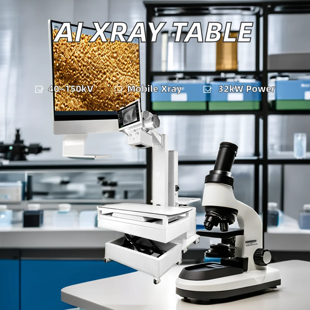 Dynamic AI Veterinary X-Ray Machine Floor-Mounted Radiology Imaging Equipment with Movable Diagnosis Table and DR Box