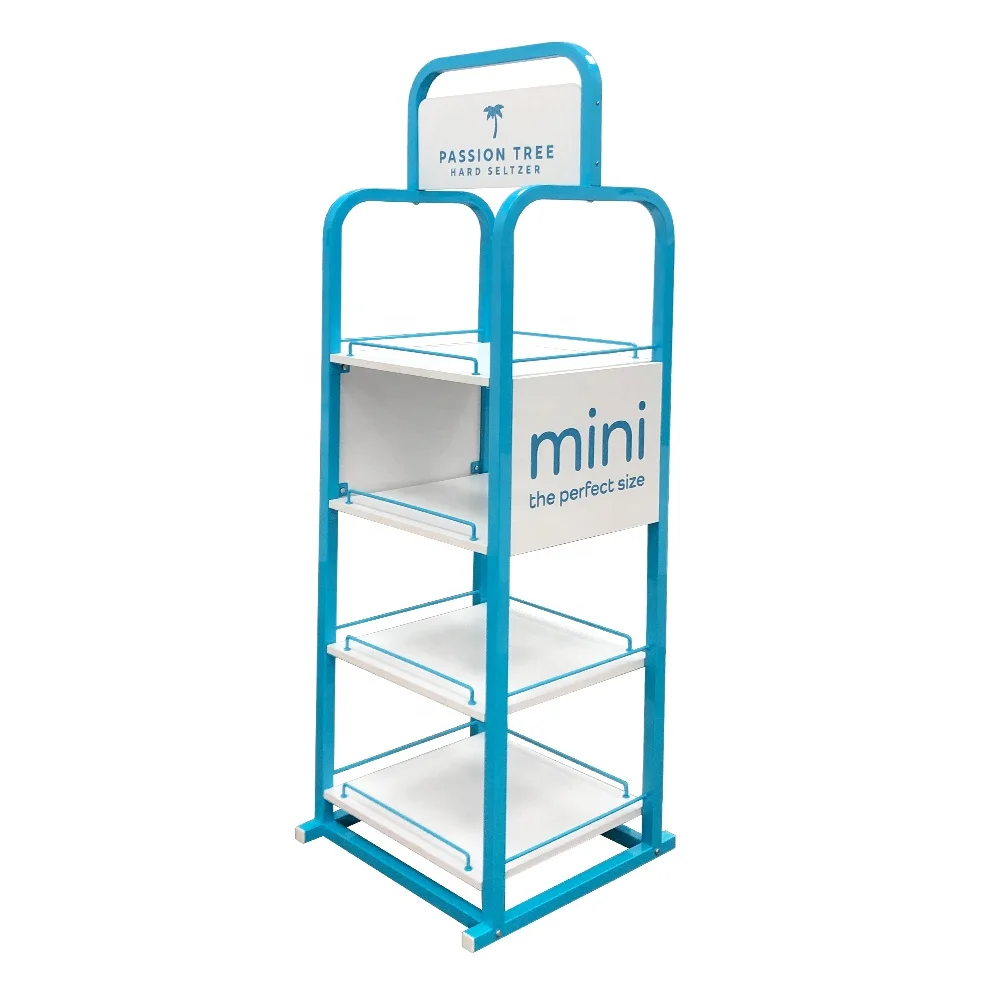 Drink Beer Water Bottle Wine Display Stand Supermarket Shelves Metal Retail Grocery Store Beverage Display Rack