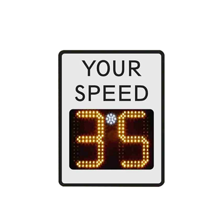 Road Warning Solar Traffic Signs Detector Safety Radar Speed Sign