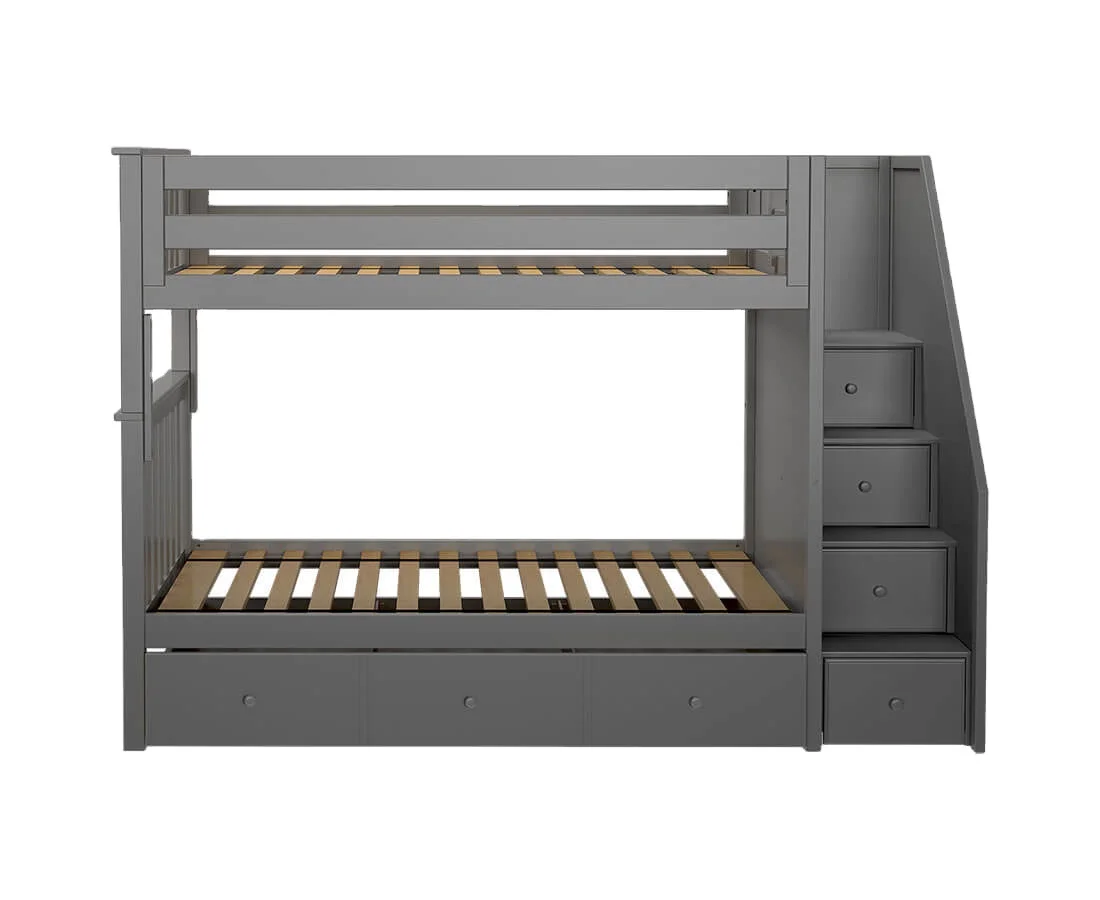 Children Bedroom Furniture Sets Multifunction Baby Modern Style Solid Wooden Bunk Bed for Kids