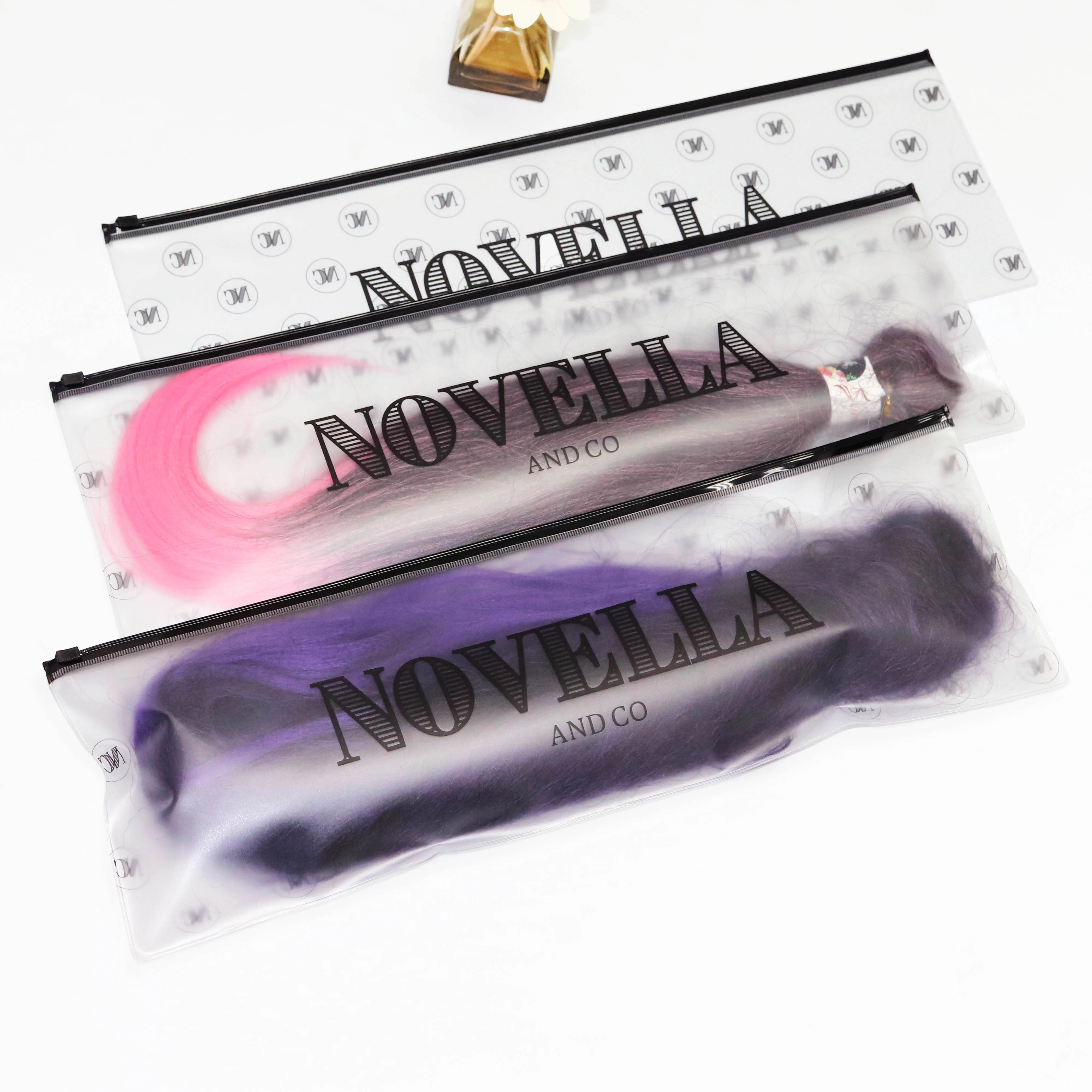 Пыленепроницаемый чехол на молнии для наращивания волос сумки хранения париков из ПВХ с