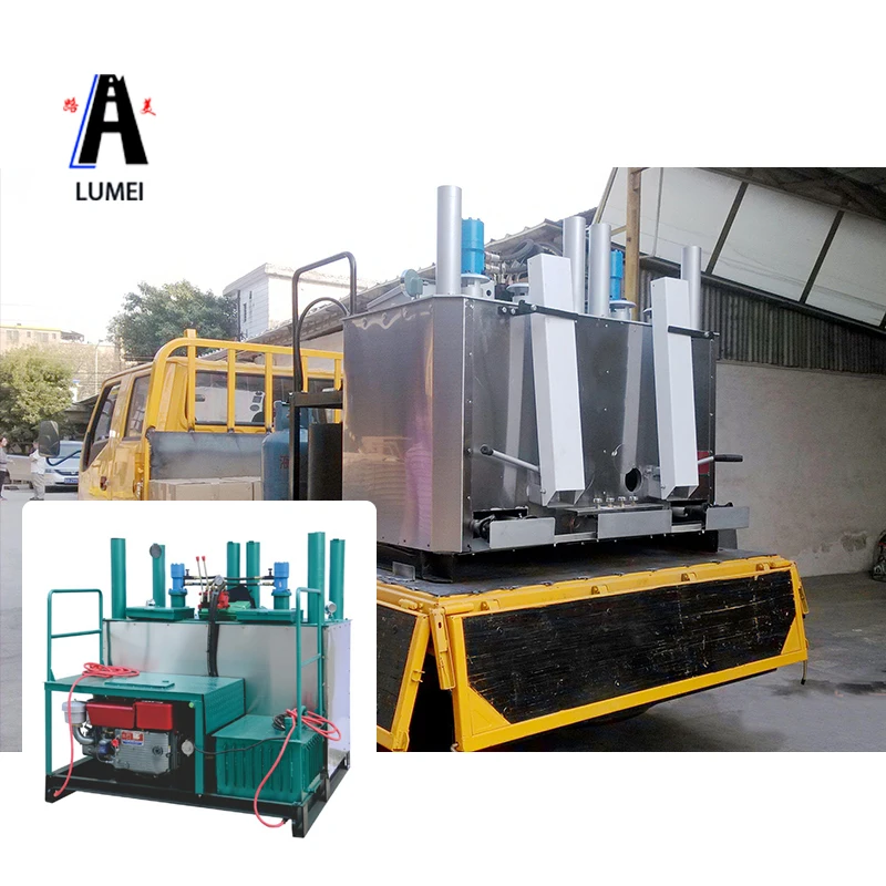 800kg Double Cylinder Hydraulic made in China Road Marking Machine With Boiler Thermoplastic Road Marking Machine Boiler