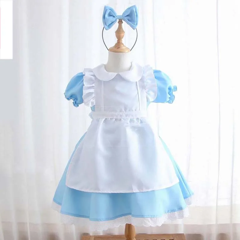 Kids Girls Adventures Party Dress Up Anime Alice Wonderland Costume HCBL-022