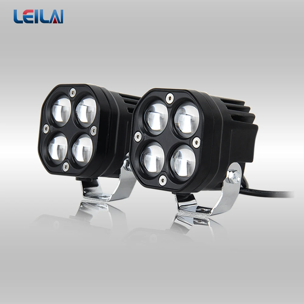 60W Spot fog Work Light Truck Car Vehicle Bumper White Yellow Dual Color Offroad 4X4 Auxiliary 3 Inch Mini Led Driving Light