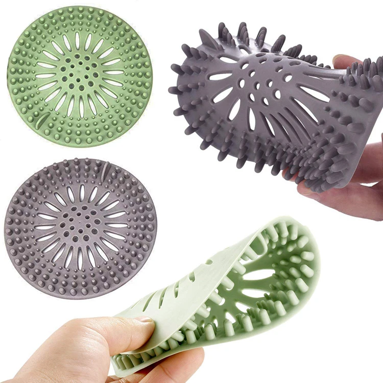 Hot Selling Hair Catcher Durable Soft Silicone Hair Stopper Shower Drain Covers