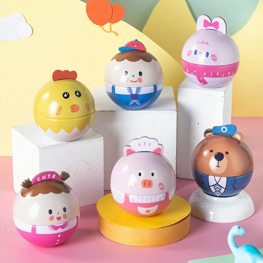 Lovely Small Empty Ball Shape Tin Cartoon Pattern Candy Chocolate Storage Metal Box