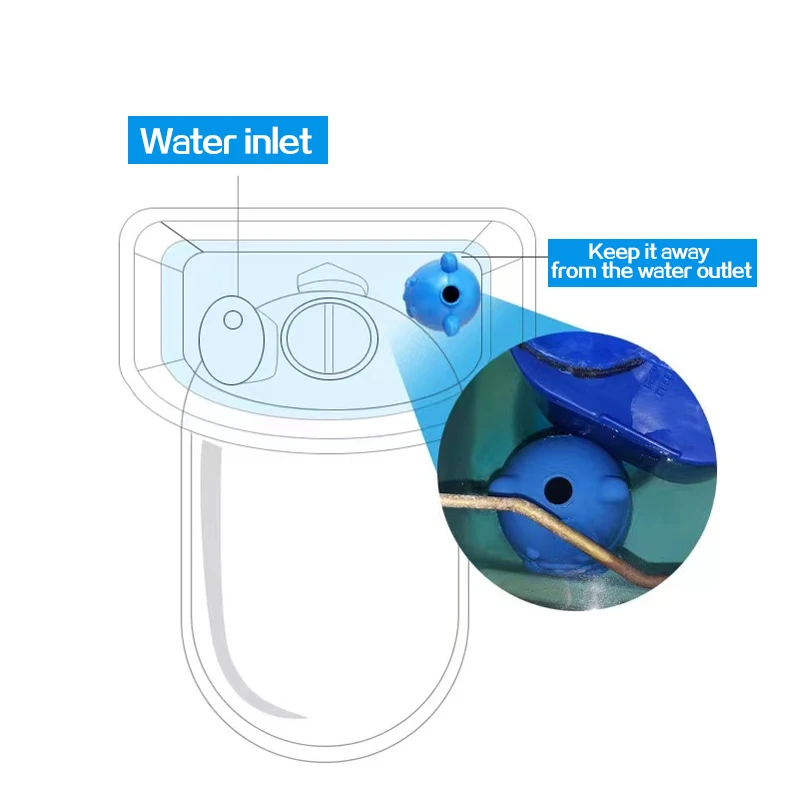 Eco Friendly High Quality Toilet  Deodorizer Blue Bubble Automatic Toilet Bowl Cleaner
