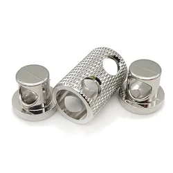 Wholesale Factory Custom Engraved Logo Metal Silver Cord Lock for Coat