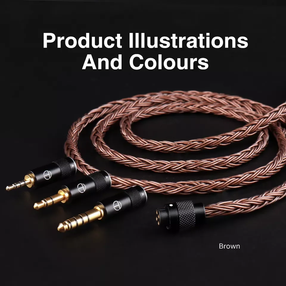TRN T2 3 replace plug 2.5mm/3.5mm/4.5mm Jack HIFI Upgrade Detachable Earphone Cable