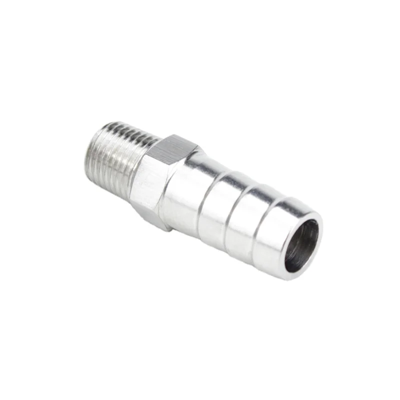 Stainless Steel Custom Size Male Hose Adapter Nipple Barbed