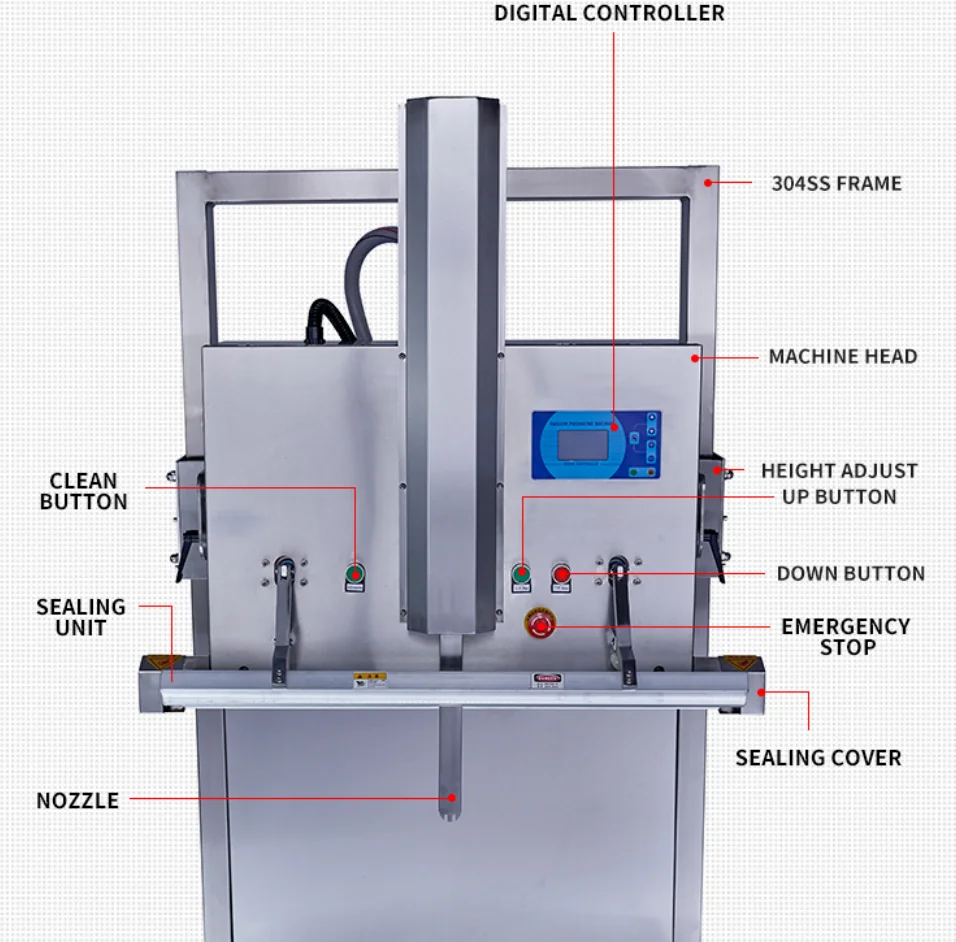 vakum verpackungsmaschine vertical food vacuum sealing packaging machine big bag shenzhen kimchi cashew vacuum packing machine