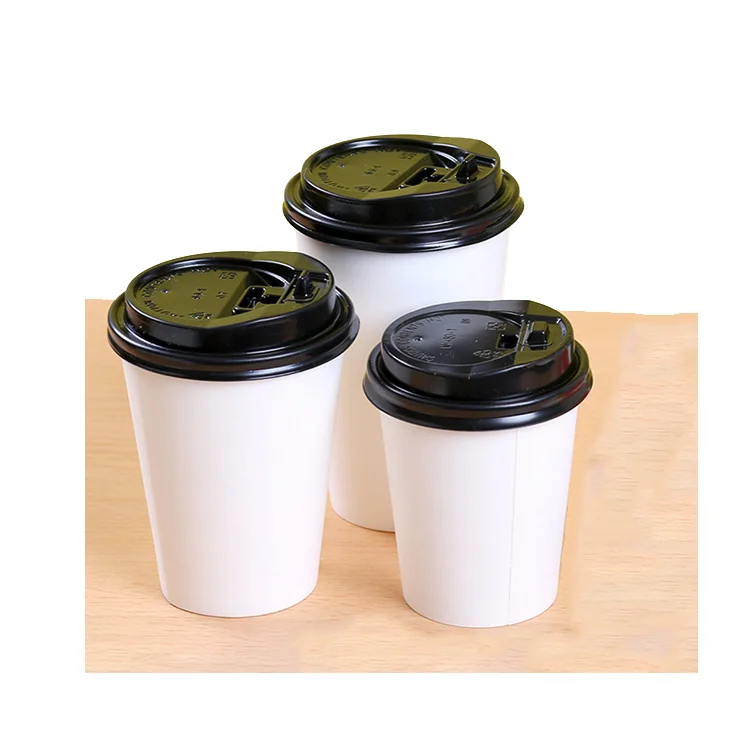Customizable biodegradable compostable recyclable disposable white paper coffee cup