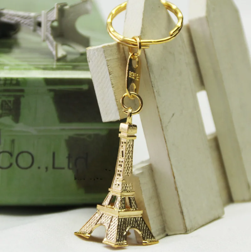France Eiffel Tower Keychain Metal Paris Tower Pendant Chain