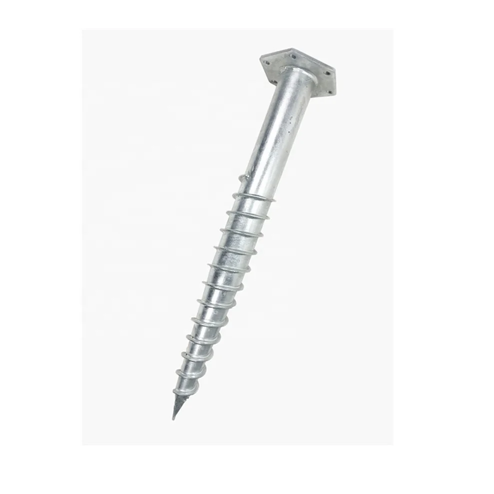 Hot Dipped Galvanized Welding Steel Earth Screw Pile Solar Foundation Screws