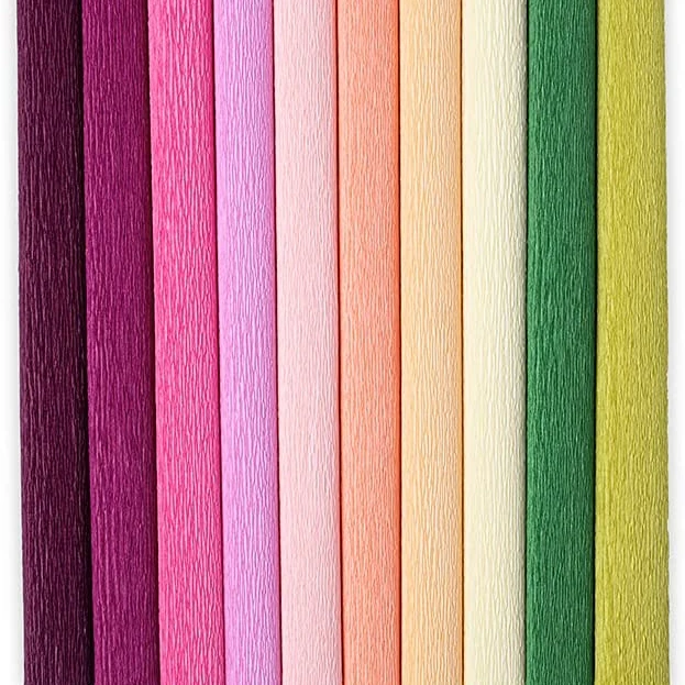 Wholesale assorted color heavy crepe paper for DIY flower wrapping party decoration