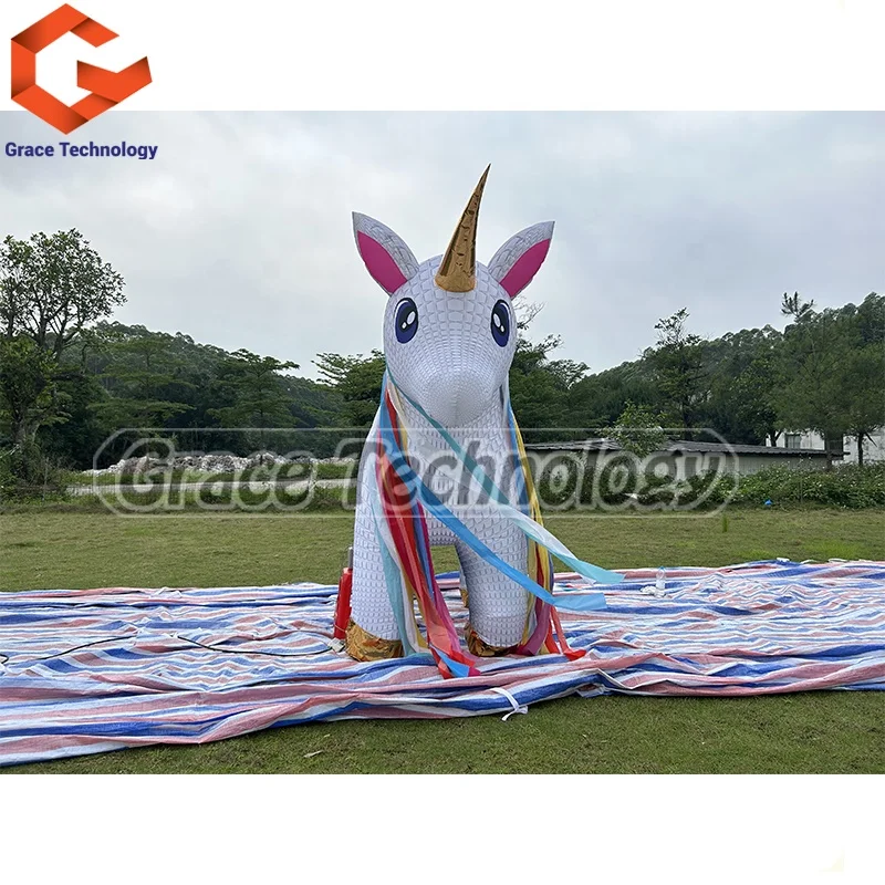 Outdoor Inflatable Unicorn Mascot Model Giant Inflatable Animal Unicorn Balloon for Decorations