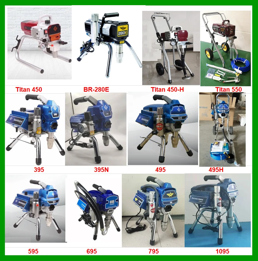 GR 1595  4.1HP 3KW piston pump airless paint sprayer