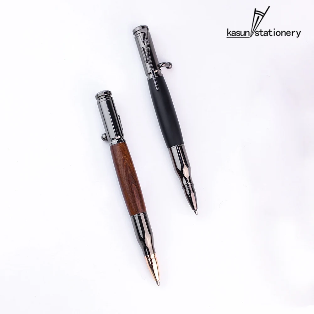 Hot selling Bullet Shaped Bolt Action Custom Logo Rifle Design Clip Gun Pen for Business Gift