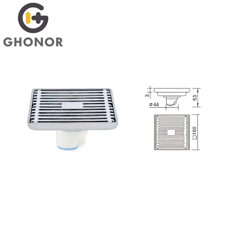Anti-Corrosion Backflow Preventer Mold Shower Tile Floor Drain Cover Steel Chicago PVC Plastic Draining With Pvc