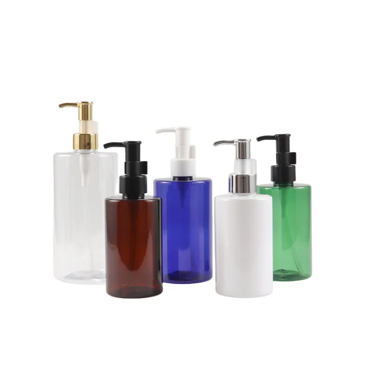 200ml 250ml 300ml 500ml flat shoulder stout bottle uv cleansing oil pump socket lotion pump pressing bottle