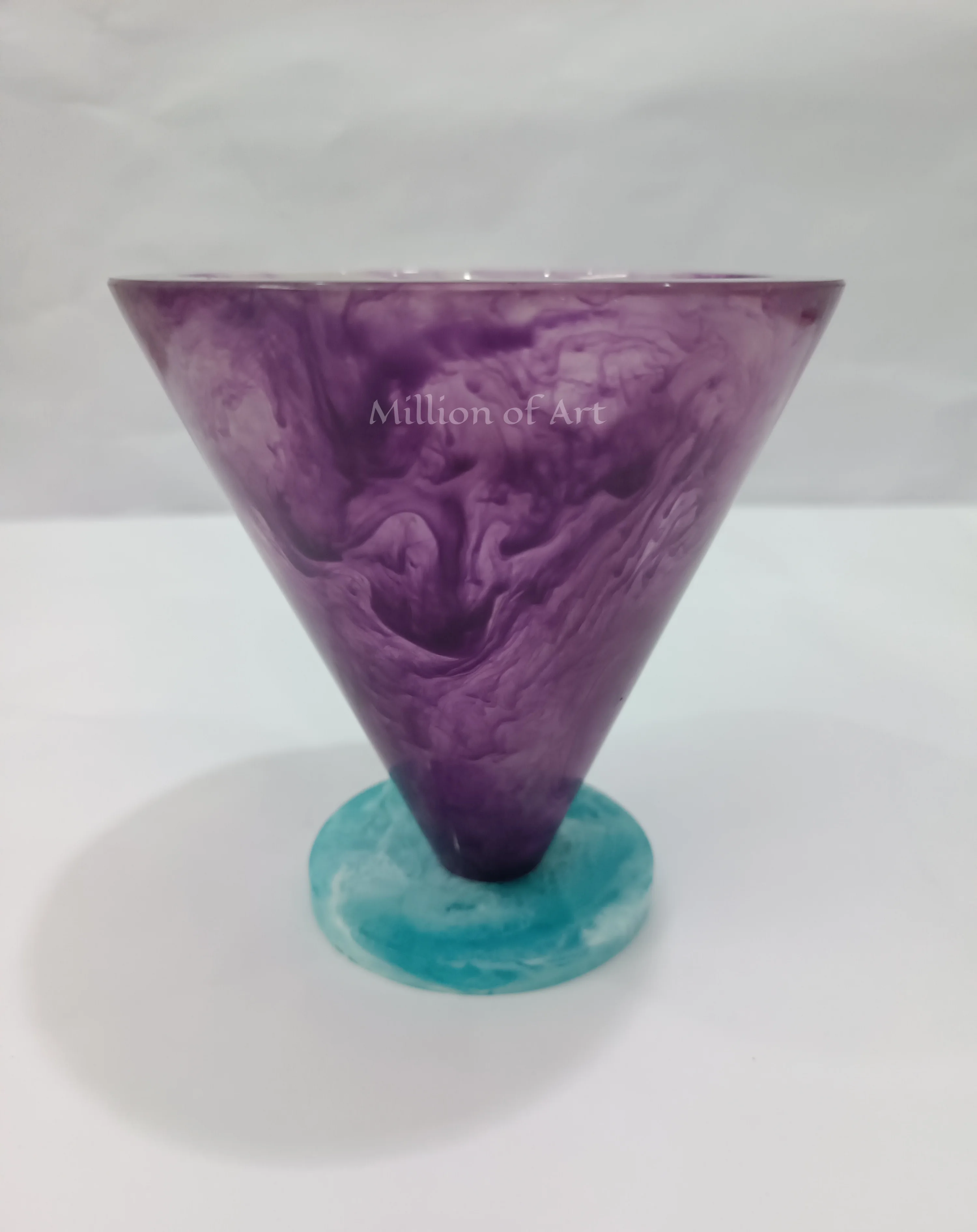 Fashion Creative Flowers Resin Vase Art Crafts Speedy Home Decoration Study Office Dining Table Use Purple Dragon Color