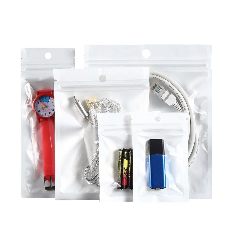 Custom Compound Element Heat Seal Foil Zip Lock Plastic Mobile Phone Accessories Packaging Bags for Headset Cases