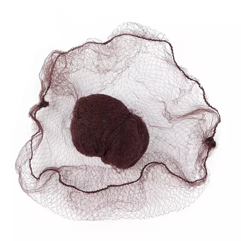 Wholesale Five Colors Nylon Hairnets Black Brown Coffee Color Invisible Soft Elastic Lines Hair Net