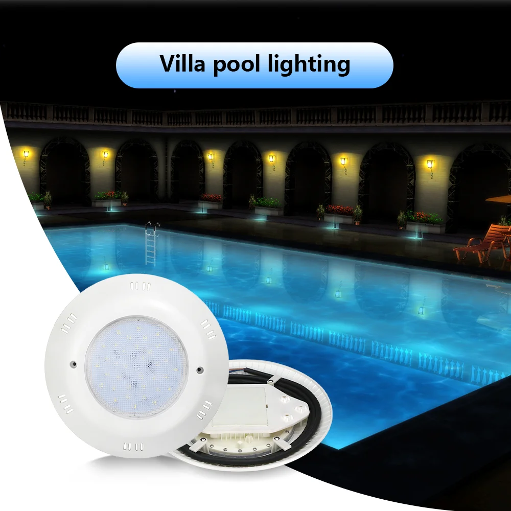 AC DC12V IP68 настенный 18 Вт RGB ABS нержавеющая сталь плавательный бассейн свет, 2-винтовой терминал или 2 м VDE резиновый кабель, 290x 49,5